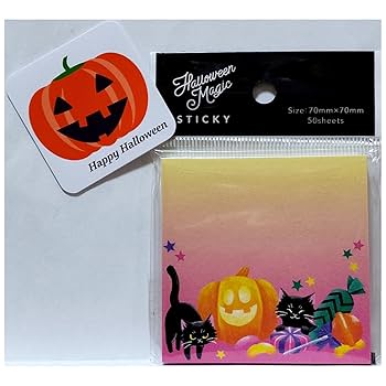 Amazon.co.jp: ハロウィン Halloween マジック 付箋 ふせん（50